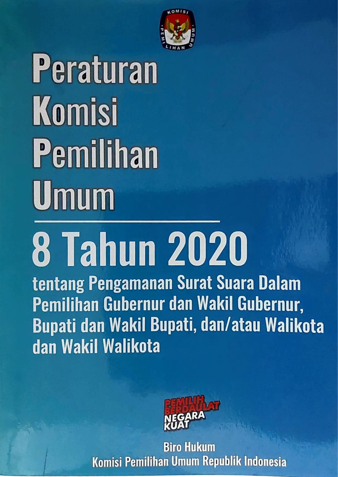 Peraturan komisi pemilihan umum nomor 8 tahun 2020